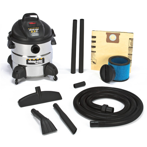 Wet / Dry Vacuums | Shop-Vac 5875110 8 Gallon 5.5 Peak HP Stainless Steel Right Stuff Wet/Dry Vacuum image number 0