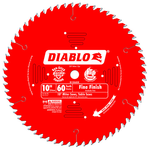Blades | Diablo D1060X 10 in. 60 Tooth Fine Finish Saw Blade image number 0