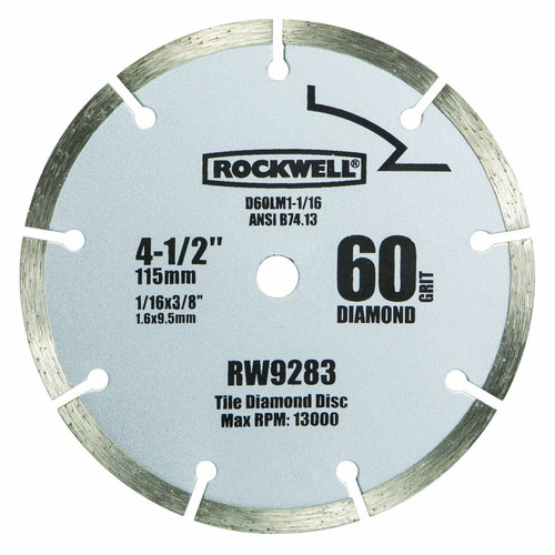 Circular Saw Blades | Rockwell RW9283 4-1/2 in. 60-Grit Diamond Compact Circular Saw Blade image number 0