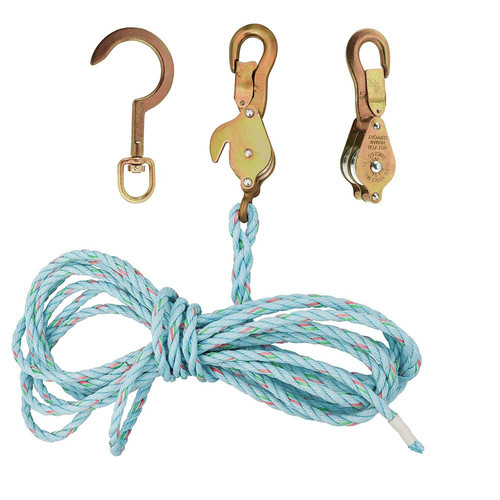 Hoists | Klein Tools 1802-30SSR Block and Tackle 259 Anchor Hook Spliced image number 0