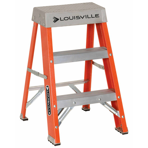 Step Stools | Louisville FS1502 2 ft. Type IA Duty Rating 300 lbs. Load Capacity Industrial Fiberglass Step Stool image number 0