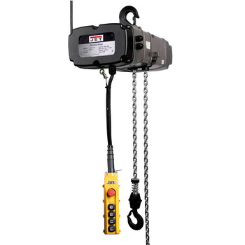HOISTS | JET 144013 460V 16.8 Amp TS Series 2 Speed 5 Ton 10 ft. Lift 3-Phase Electric Chain Hoist