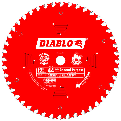 Blades | Diablo D1244X 12 in. 44 Tooth General Purpose Saw Blade image number 0