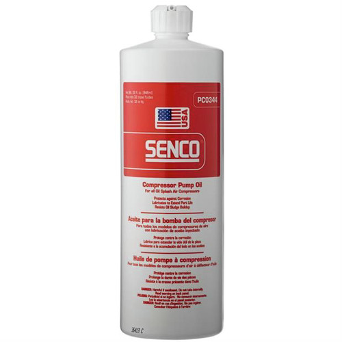 Lubricants and Cleaners | SENCO PC0344 32 oz. (1 Quart) Compressor Pump Oil image number 0