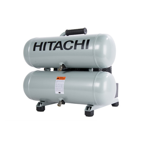 Portable Air Compressors | Hitachi EC99S Portable 4 Gallon Twin Stack Air Compressor image number 0