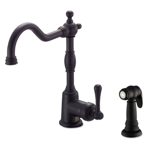 Kitchen Faucets | Gerber D401157BS Opulence 1.75 GPM Single Handle Kitchen Faucet with Spray Nozzle (Satin Black) image number 0