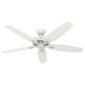 Ceiling Fans | Hunter 53362 56 in. Builder Great Room Snow White Ceiling Fan with Light image number 1