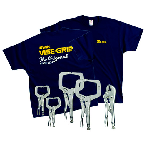 Pliers | Irwin Vise-Grip 74 5-Piece The Original Locking Pliers/Clamps with T-Shirt (1 Set) image number 0