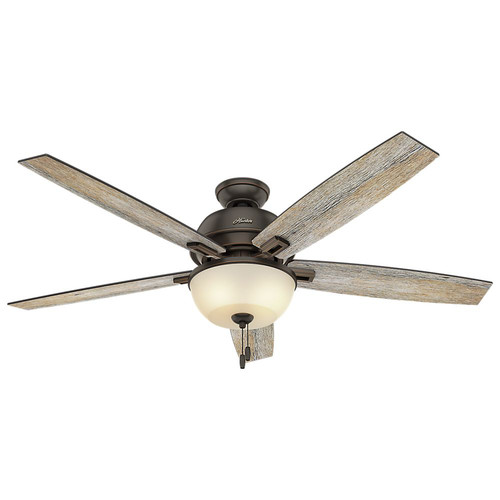 Ceiling Fans | Hunter 54170 60 in. Donegan Onyx Bengal Ceiling Fan with Light image number 0
