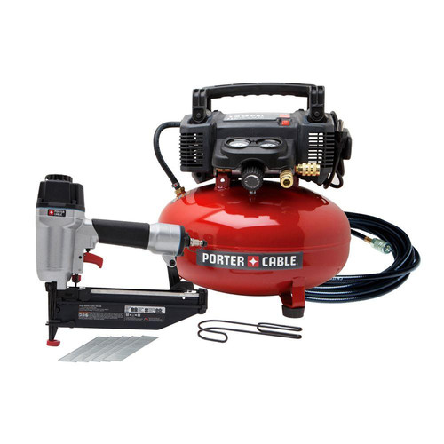 Nail Gun Compressor Combo Kits | Factory Reconditioned Porter-Cable PCFP72671R 2-1/2 in. Finish Nailer and 6 Gallon Pancake Air Compressor Combo Kit image number 0