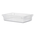 Food Trays, Containers, and Lids | Rubbermaid Commercial FG330800CLR 8.5 Gallon 26 in. x 18 in. x 6 in. Food/Tote Boxes - Clear image number 1