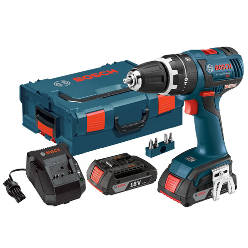 Hammer Drills | Factory Reconditioned Bosch HDS182-02L-RT Compact Tough 18V Cordless Lithium-Ion Brushless 1/2 in. Hammer Drill Driver Kit with L-BOXX 2 Storage Case image number 0