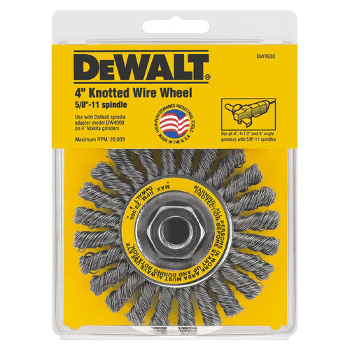 Grinding Sanding Polishing Accessories | Dewalt DW4930 4 in. x 0.020 in. Carbon Steel Wire Wheel image number 0