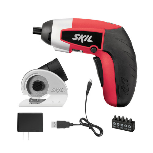 Electric Screwdrivers | Factory Reconditioned Skil 2354-12-RT 4V IXO Compact Max Lithium-Ion Driver with Cutter Attachment and 5-Piece Bit Set image number 0