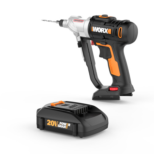 Electric Screwdrivers | Worx WX176L 20V 1.5 Ah Cordless Lithium-Ion Switchdriver with Dual Chuck Technology image number 0