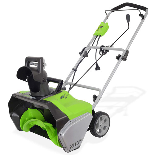 Snow Blowers | Greenworks GWSN20130 13 Amps 20 in. Electric Snow Thrower image number 0