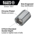 Sockets | Klein Tools 65600 1/4 in. Drive 3/16 in. Standard 6-Point Socket image number 1