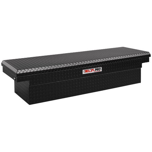 Crossover Truck Boxes | Delta PAC1599002 Aluminum Single Lid Deep & Extra-Wide Full-size Crossover Truck Box (Black) image number 0