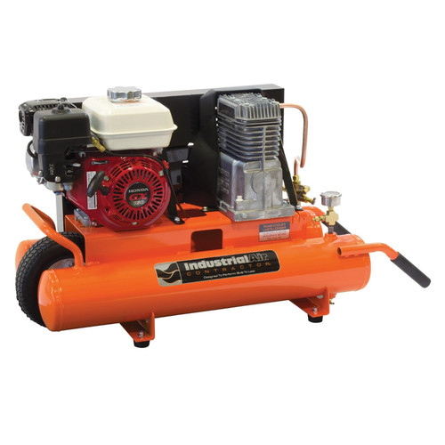 Portable Air Compressors | Industrial Air CT5590816 Contractor 5 HP 8 Gallon Oil-Lube Honda Engine Twin Tank Wheelbarrow Air Compressor image number 0