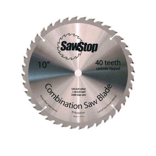 Table Saw Blades | SawStop CNS-07-148 10 in. 40 Tooth Combination Table Saw Blade image number 0