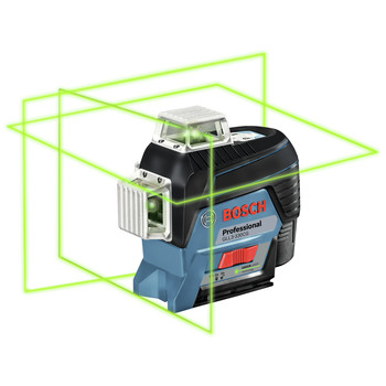  | Factory Reconditioned Bosch GLL3-330CG-RT 360-Degrees Connected Green-Beam Three-Plane Leveling and Alignment-Line Laser