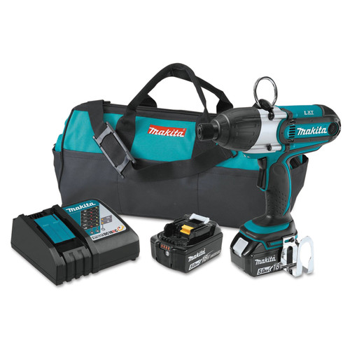 Impact Wrenches | Makita XWT01T 18V LXT Cordless Lithium-Ion 7/16 in. Hex Impact Wrench Kit image number 0