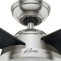 Ceiling Fans | Hunter 59216 52 in. Dempsey Brushed Nickel Ceiling Fan with Light and Remote image number 6