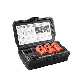 HOLE SAWS | Klein Tools 32905 Electrician's Hole Saw Kit with Arbor