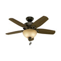 Ceiling Fans | Hunter 52218 42 in. Builder Small Room New Bronze Ceiling Fan with Light image number 5