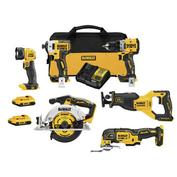 PRODUCTS | Dewalt 20V MAX XR Brushless Lithium-Ion 6-Tool Combo Kit with (2) Batteries