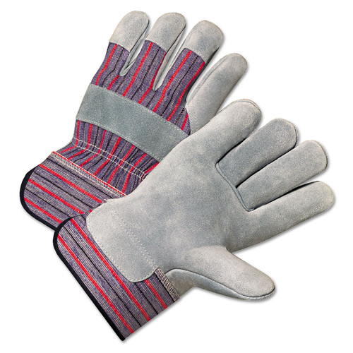  | Anchor Brand 558 24-Piece 2000 Series Leather Palm Gloves - Gray/Red, Large image number 0