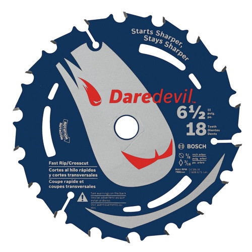 Circular Saw Blades | Bosch DCB618 Daredevil 6-1/2 in. 18 Tooth Circular Saw Blade image number 0