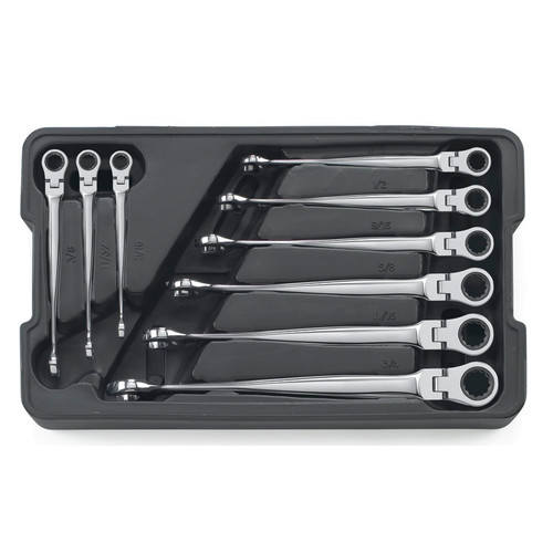 Combination Wrenches | GearWrench 85298 9-Piece SAE X-Beam Flex Combination Ratcheting Wrench Set image number 0