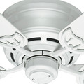 Ceiling Fans | Hunter 53069 52 in. Low Profile III White Ceiling Fan image number 2
