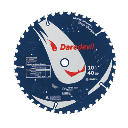 Circular Saw Blades | Bosch DCB1040 Daredevil 10 in. 40 Tooth General Purpose Circular Saw Blade image number 0