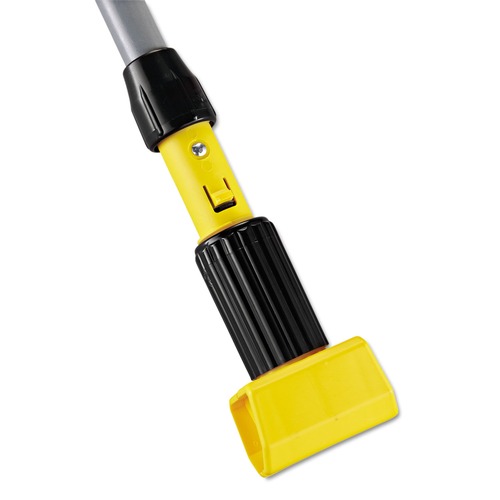 Mops | Rubbermaid H236 60 in. Gripper Vinyl-Covered Aluminum Mop Handle (Gray/Yellow) image number 0