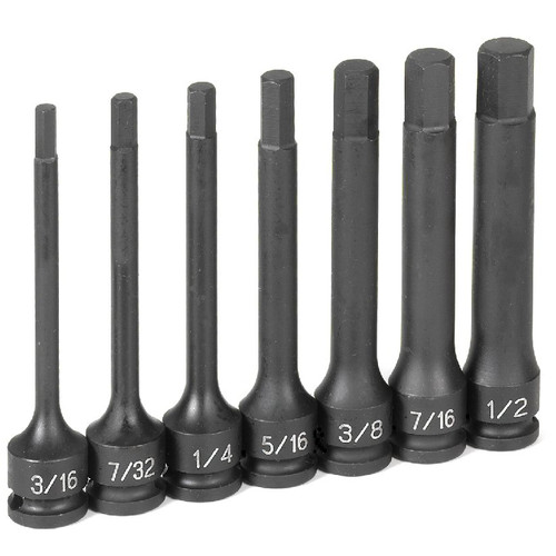 Socket Sets | Grey Pneumatic 1247H 7-Piece 3/8 in. Drive SAE 4 in. Hex Impact Drive Socket Set image number 0