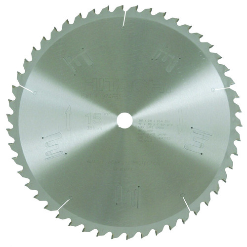 Circular Saw Blades | Hitachi 974651 15 in. 50-Tooth Tungsten Carbide ATB Finish Circular Saw Blade image number 0