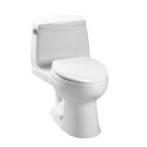 Toilets | TOTO MS854114SL#01 UltraMax Elongated 1-Piece Floor Mount Toilet - ADA Height (Cotton White) image number 0