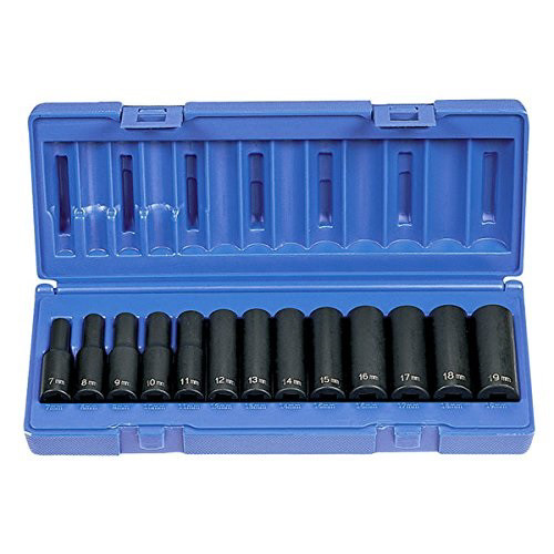 Sockets | Grey Pneumatic 1203MD 13-Piece 3/8 in. Drive 12-Point Deep Metric Impact Socket Set image number 0