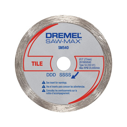 Grinding, Sanding, Polishing Accessories | Dremel SM540 3 in. Tile Diamond Wheel image number 0