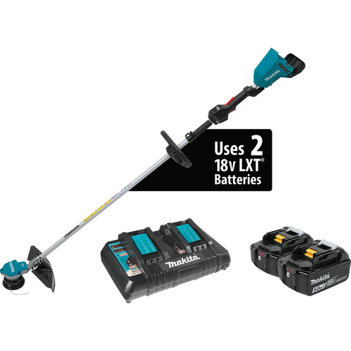 String Trimmers | Makita XRU07PT 18V X2 LXT Brushless Lithium-Ion Cordless String Trimmer Kit with 2 Batteries (5 Ah) image number 0