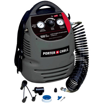  | Porter-Cable 0.8 HP 1.5 gal. Oil-Free Fully Shrouded Air Compressor