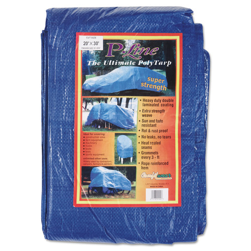 Lawn and Garden Accessories | Anchor Brand 2030 Multiple Use Tarpaulin, Polyethylene, 20 ft x 30 ft, Blue image number 0
