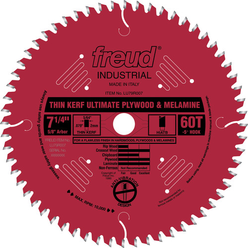 Blades | Freud LU79R007 7 in. 60 Tooth Thin Kerf Ultimate Plywood and Melamine Saw Blade image number 0