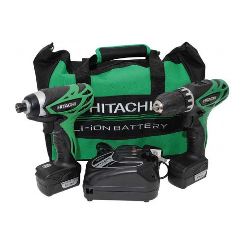 Combo Kits | Factory Reconditioned Hitachi KC10DFL HXP 12V Peak Cordless Lithium-Ion 3/8 in. Drill Driver and Impact Driver Combo Kit image number 0
