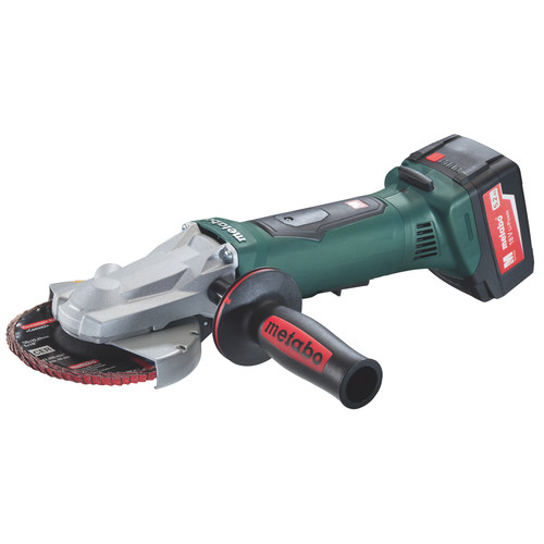 Angle Grinders | Metabo WPF 18 LTX 125 18V 5.2 Ah Cordless Lithium-Ion 5 in. Non-Locking Flat Head Grinder Kit image number 0