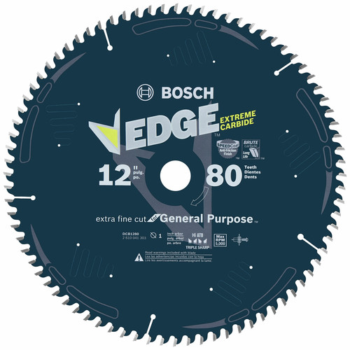 Circular Saw Blades | Bosch DCB1280 Daredevil 12 in. 80 Tooth Extra-Fine Circular Saw Blade image number 0