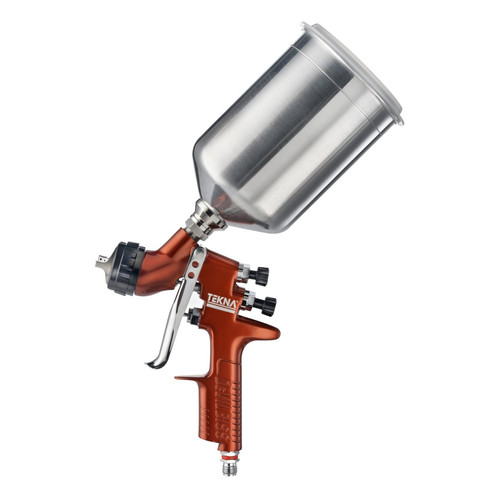 Paint Sprayers | Tekna 703676 Copper Premium 1.3mm Gravity Feed Spray Gun with 900cc Aluminum Cup image number 0