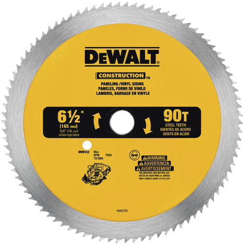 Circular Saw Blades | Dewalt DW9153 6-1/2 in. 90 Tooth Circular Saw Blade image number 0